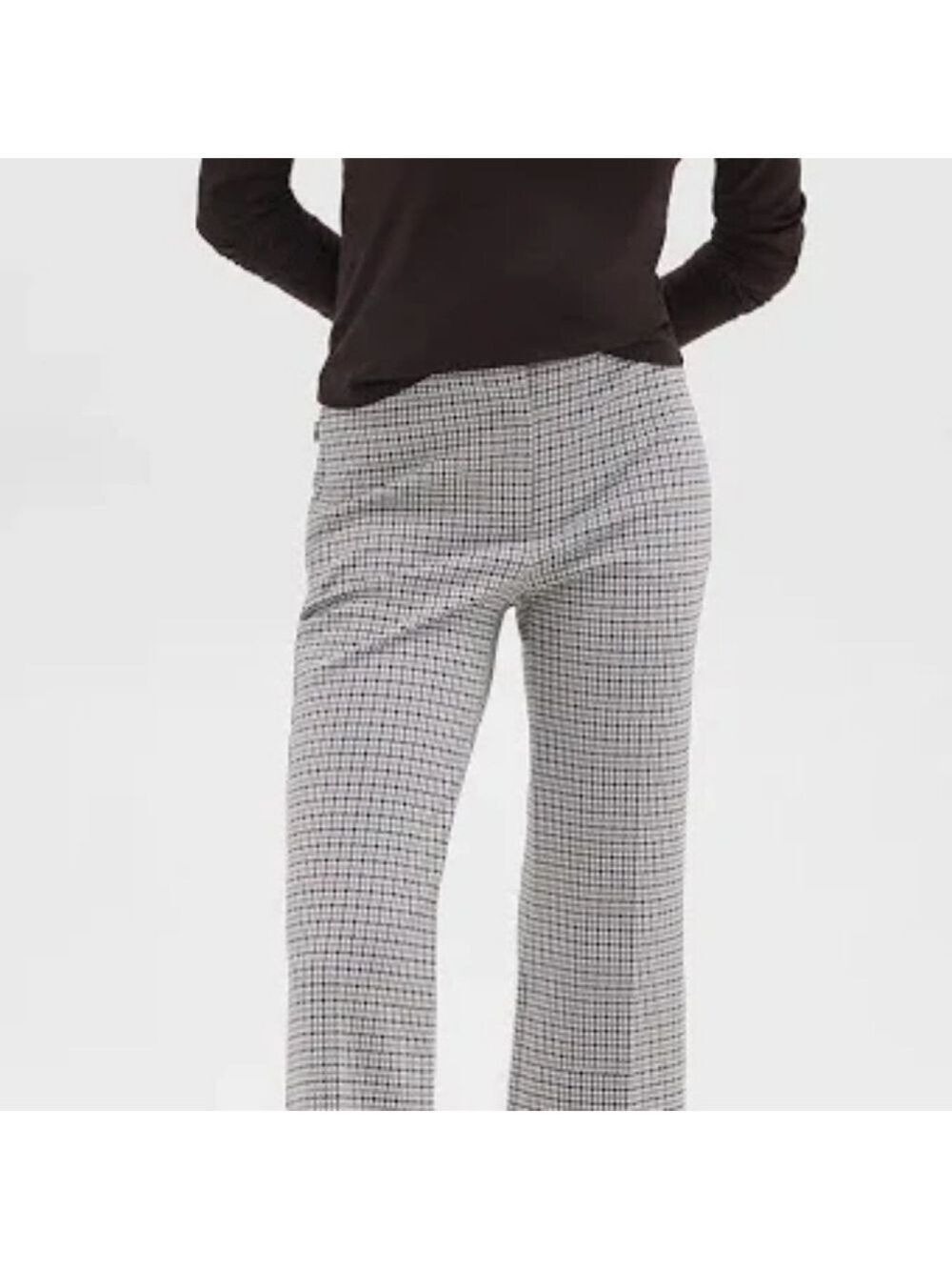 Theory Houndstoot Pants Size 6 GUC, Cropped, Black And White.